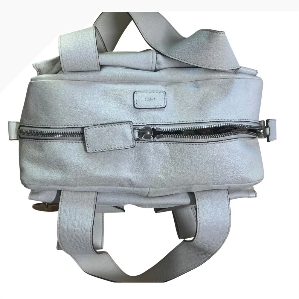 Chloe Saskia White Leather Shoulder Bag Silver Hardware‎ Italy Y2K